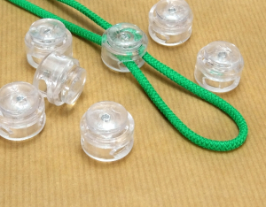 10 Kordelstopper transparent 4mm Öffnung, großer runder Kordelstopper DIY Nähzubehör